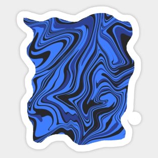 Blue Liquid Marble Sticker